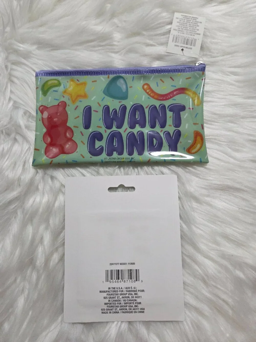 Candy Themed Pencil Pouch & Eraser Set
